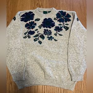 Vintage 90s Grandma Sweater Womens Floral Northern Reflections XL